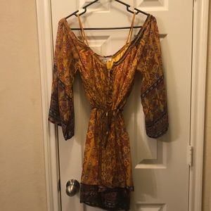 Off the shoulder mini dress